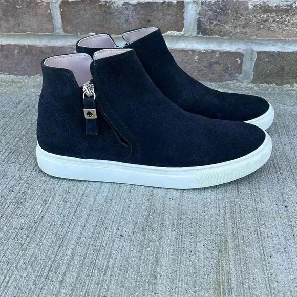 kate spade Shoes - Kate Spade Harper Sneakers Black Suede Womens Size 8 Leather Athletic